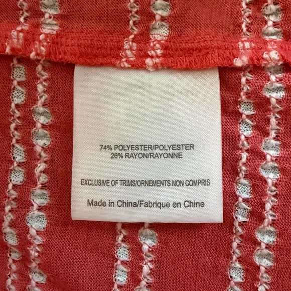 Tory Burch Peach and White Buttoned Top Size XS - Picture 8 of 9